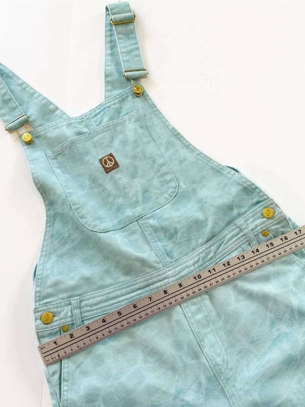 Free People House Of Sunny Overalls Women’s US Sz 4 Pure Shores Ocean Wash - Picture 7 of 13